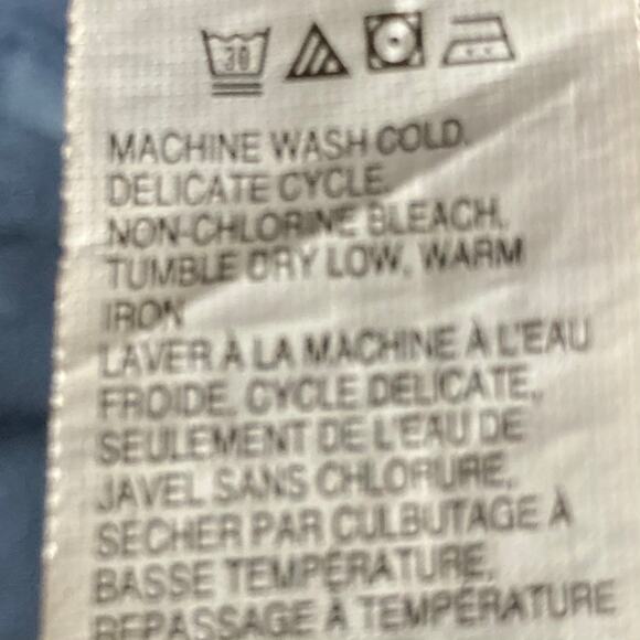 Lucky Brand linen utility jacket, women's blue size medium, zip front - Picture 8 of 9